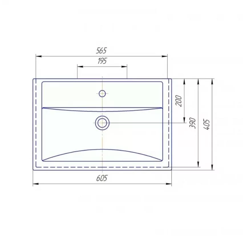 Тумба подвесная Санта Лондон 60 с раковиной Фостер 60, 2 ящика, белая