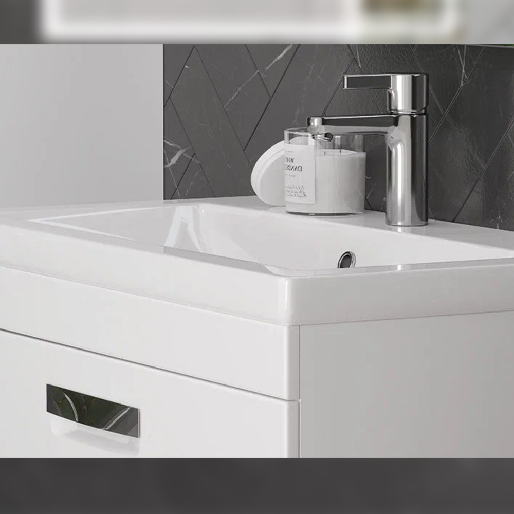 Тумба с раковиной подвесная Velvex Estea tp.EST.MOD.80.1Y, 80 см