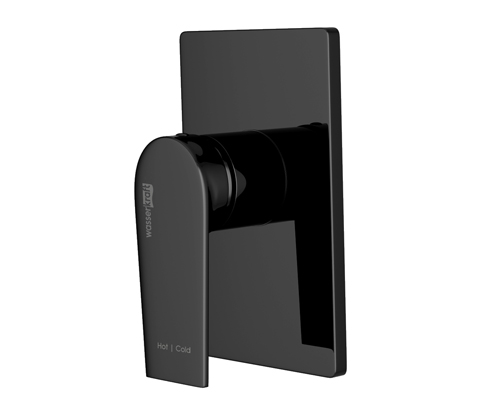 Смеситель WasserKraft Glan 6651 встраиваемый, на 1 выход, черный глянец