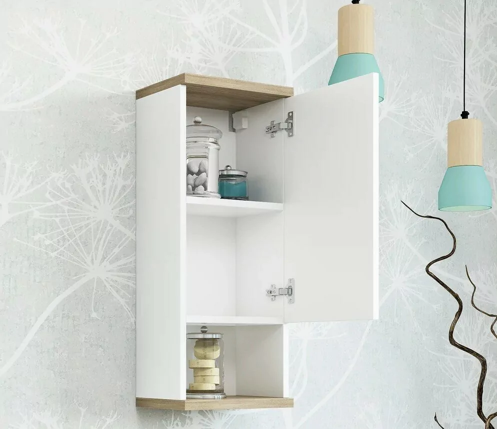 Шкаф навесной Sanflor Ингрид 30 R, белый матовый, швейцарский вяз