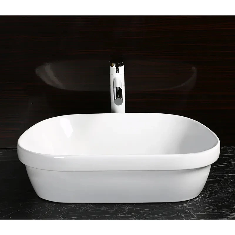 Раковина накладная Ceruttispa CR0023 (570х390х150) белая, трапеция от магазина Vanna-Vanna.ru!