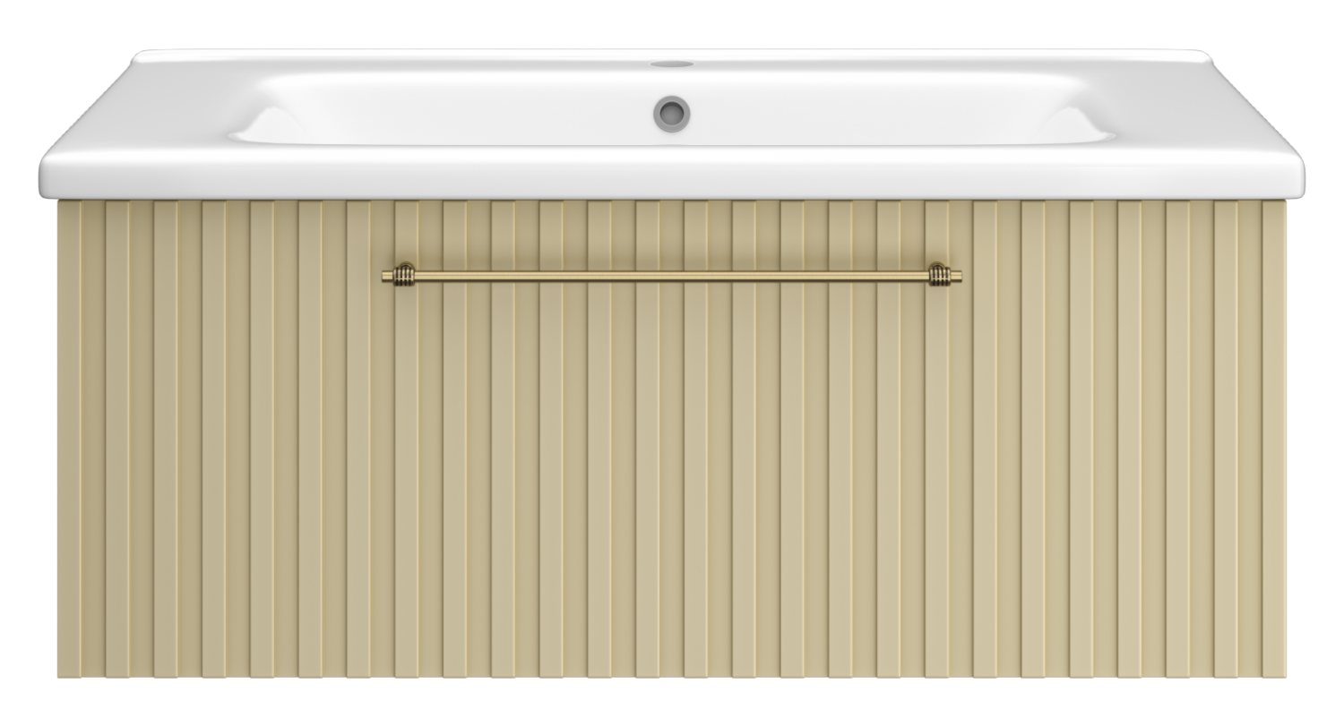 Тумба с раковиной Brevita Alicante 90 подвесная, капучино