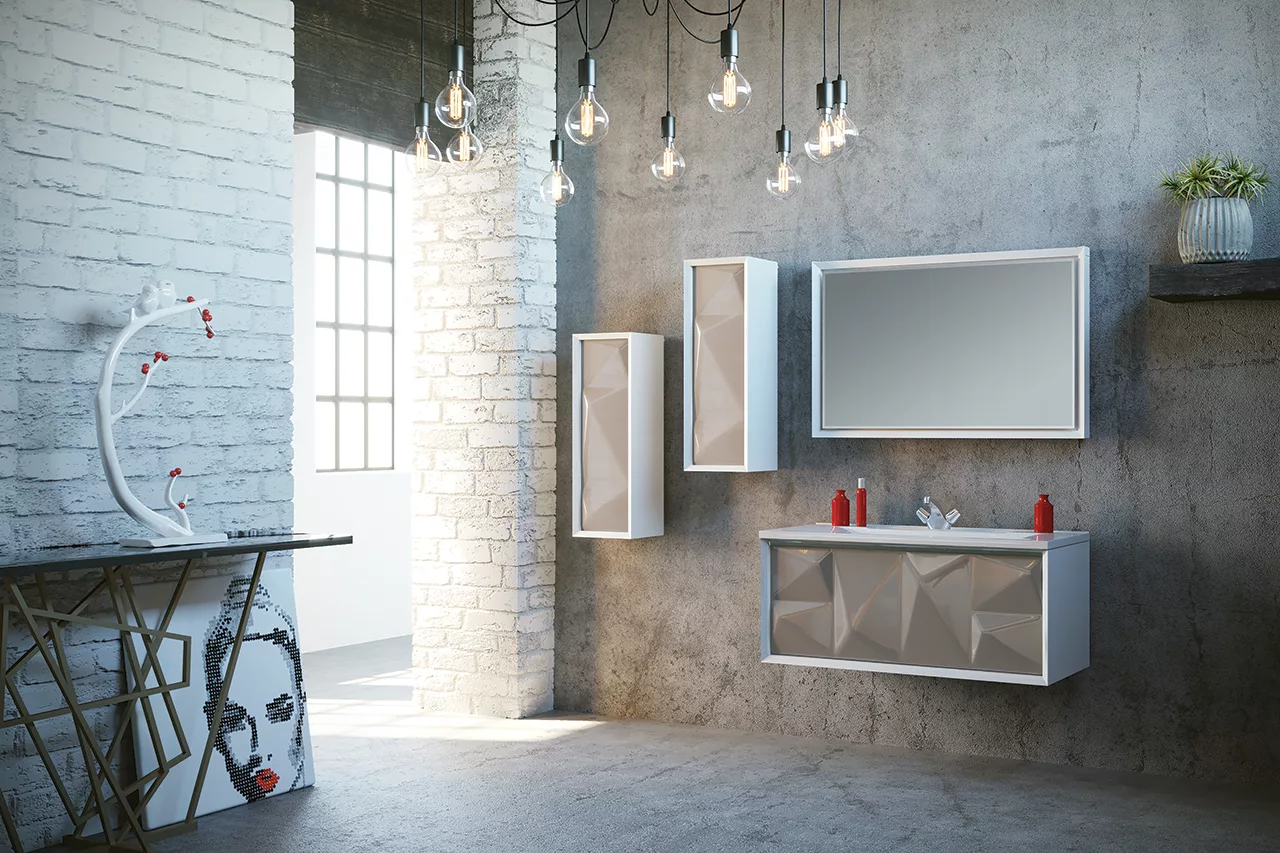 Шкаф навесной 1Marka Romb 30П Cappuccino L, 1 дверь, капучино