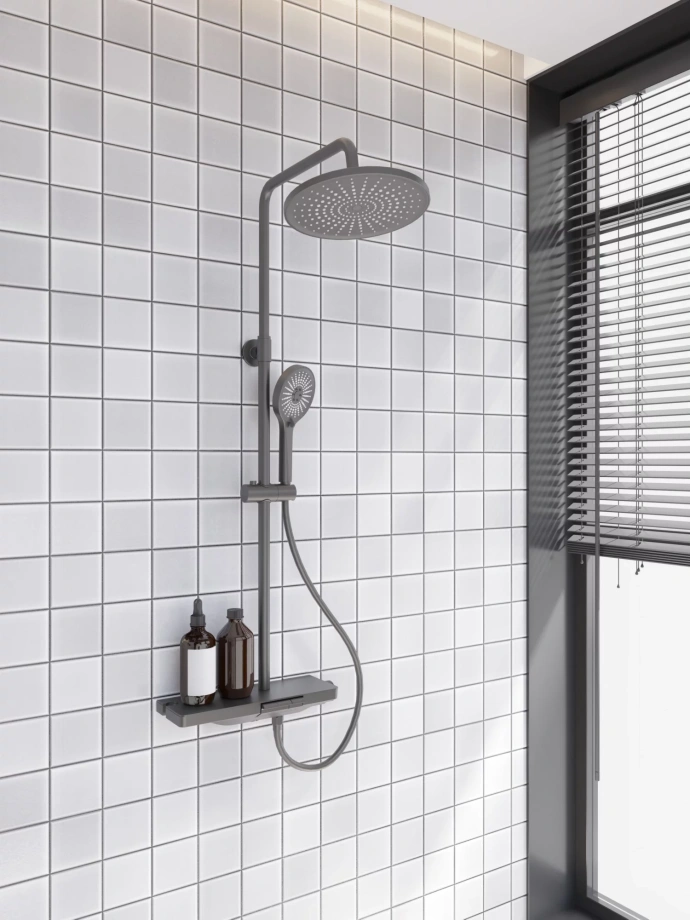 Душевая стойка Veconi ENNA EN-200-GR-C4, графит брашинг