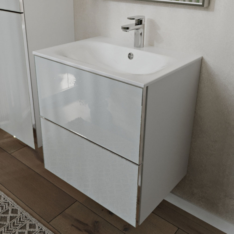 Тумба с раковиной подвесная (60 см) Terminus Vega VEG10602900301OSL, белый