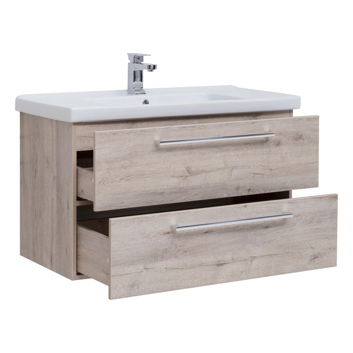 Тумба с раковиной подвесная Dreja Gio 80 см, дуб кантри