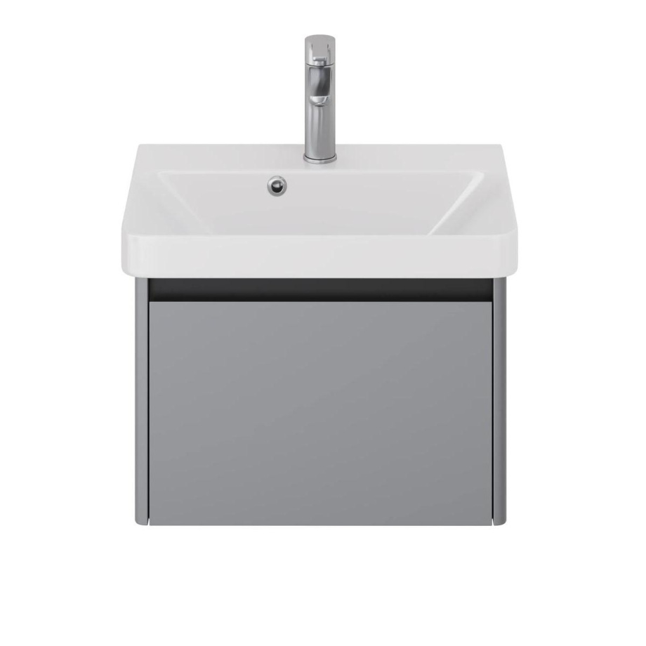 Тумба с раковиной подвесная Dreja Luxury 55 см, серый базальт