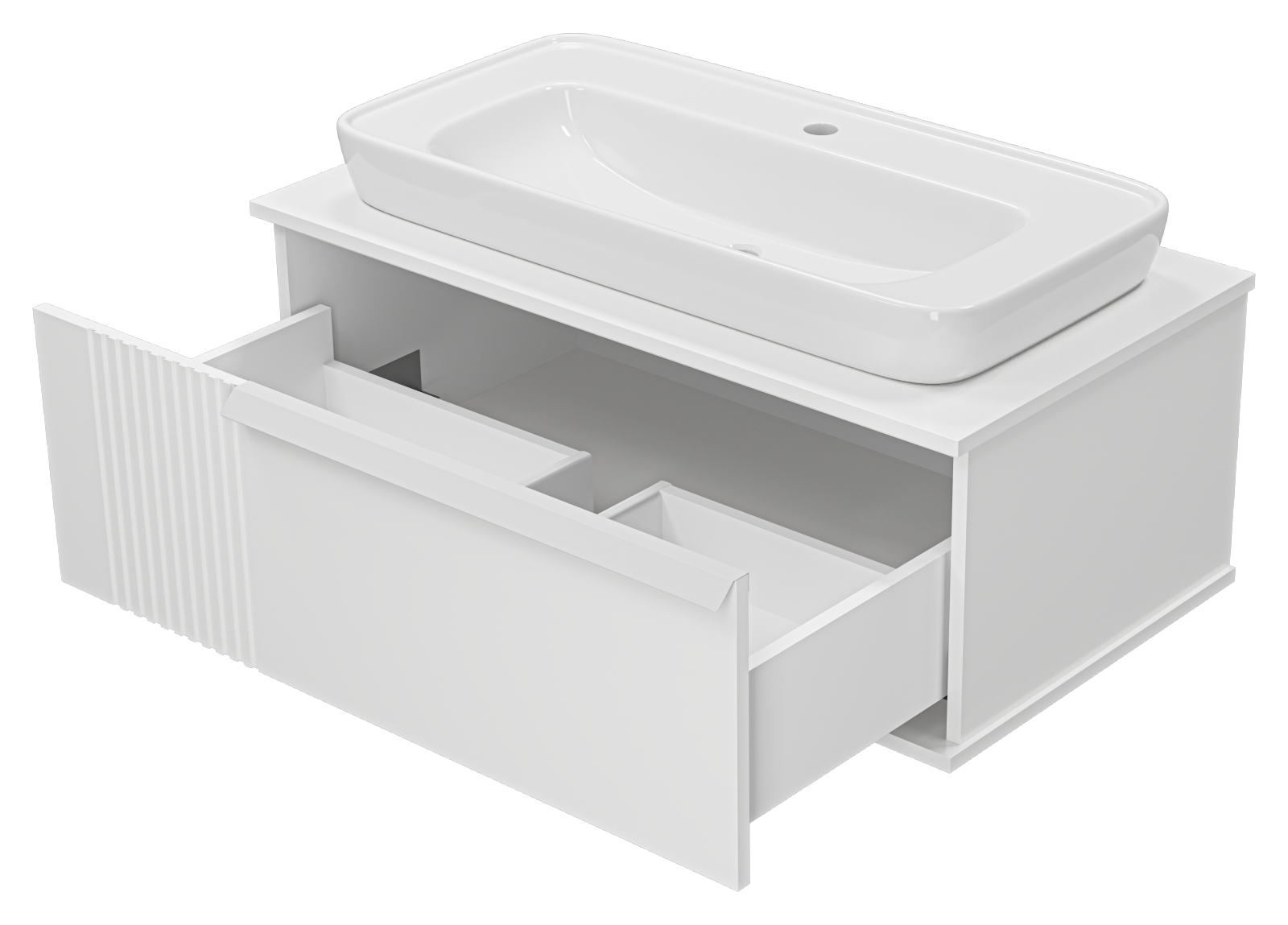 Тумба с раковиной Brevita Savoy 90 подвесная, белый