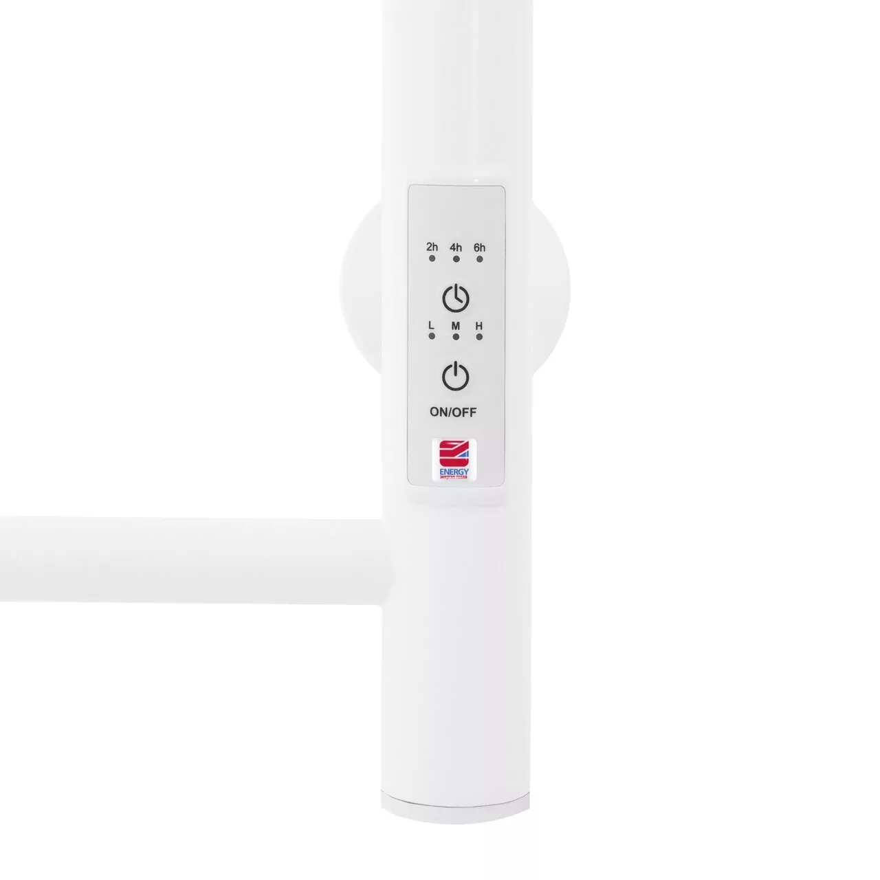 Полотенцесушитель электрический Energy Round 900x400 с таймером, белый матовый