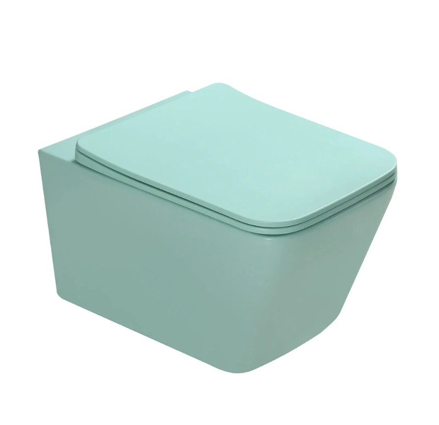 Унитаз SantiLine SL-5007LG подвесной, светло-зеленый матовый