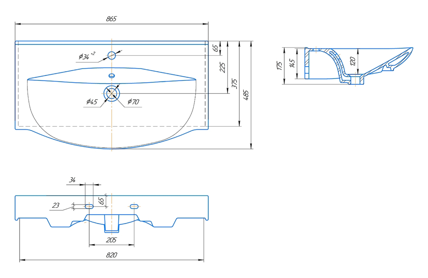 Тумба с раковиной Misty Элвис 85 подвесная, белый
