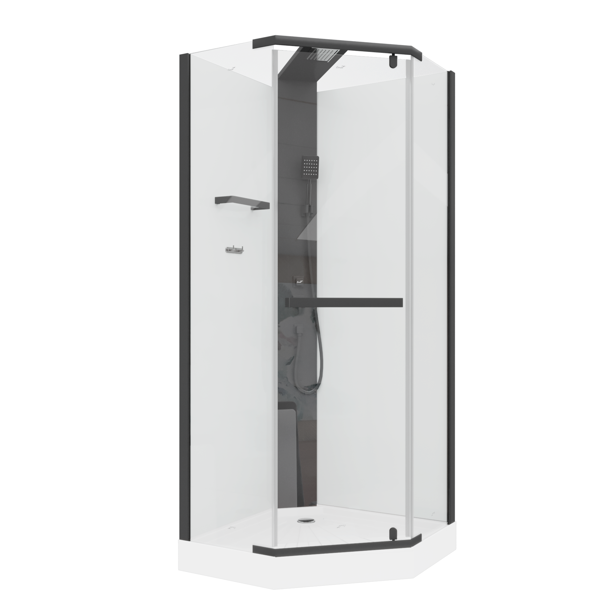 Душевая кабина Ceruttispa CHIKA901B без крыши (90x90x215-225)