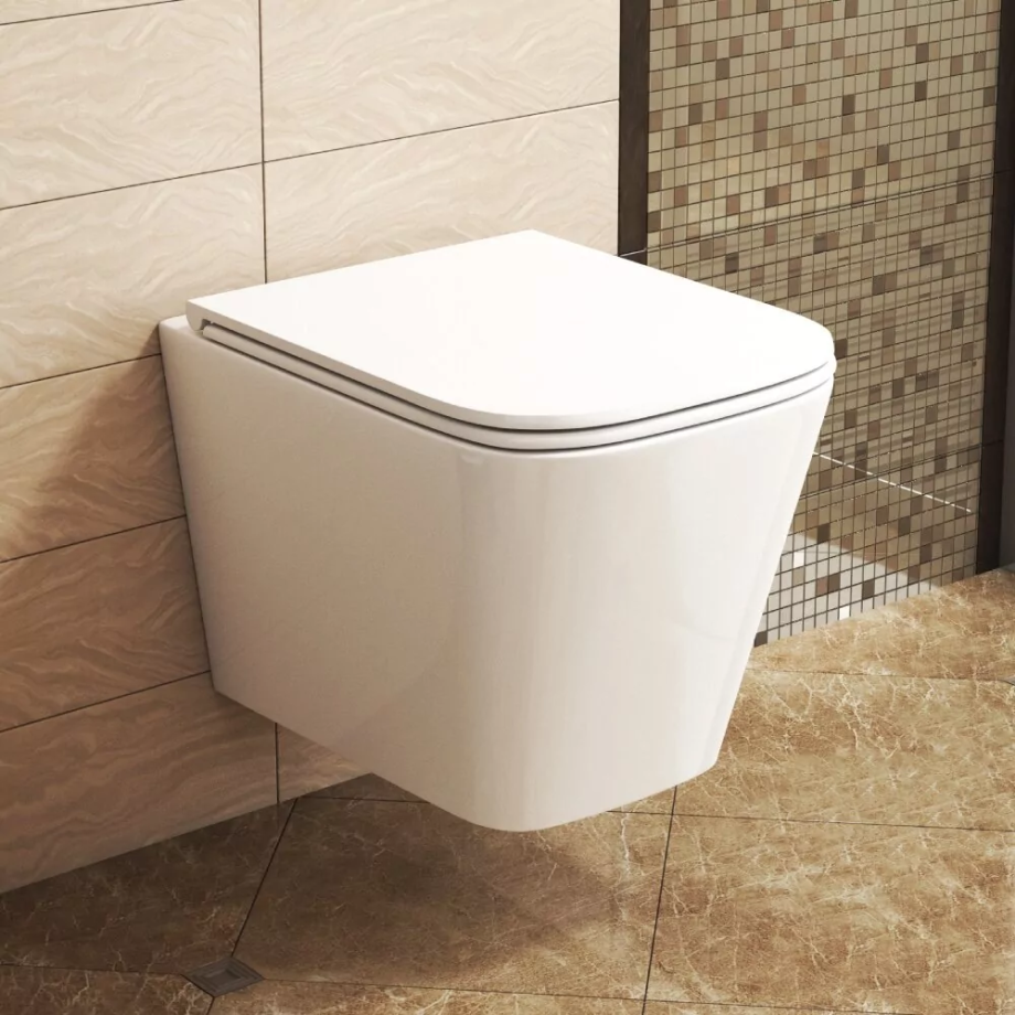 Унитаз Owl 1975 OWLT190403S Vatter Ruta-H mini подвесной, с микролифтом, система смыва воронка-водоворот, белый