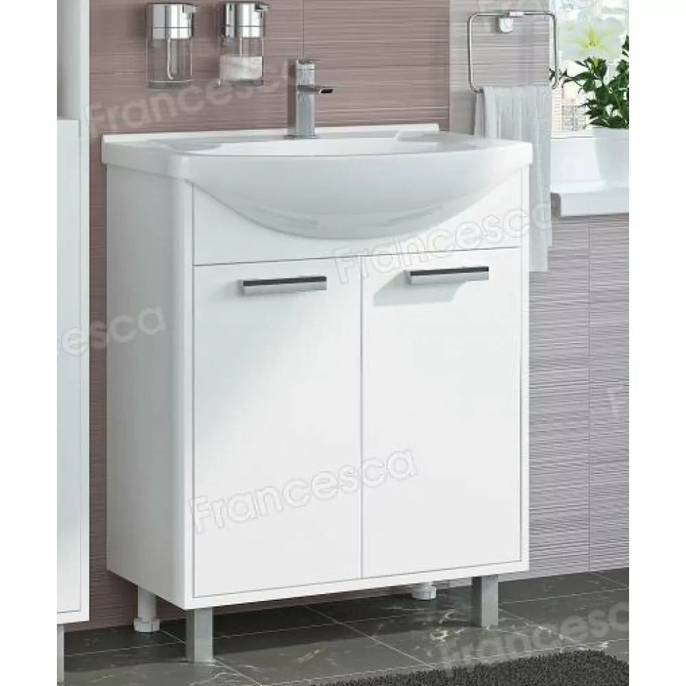 Мебель для ванной Francesca Eco 65 комплект, напольный, белый
