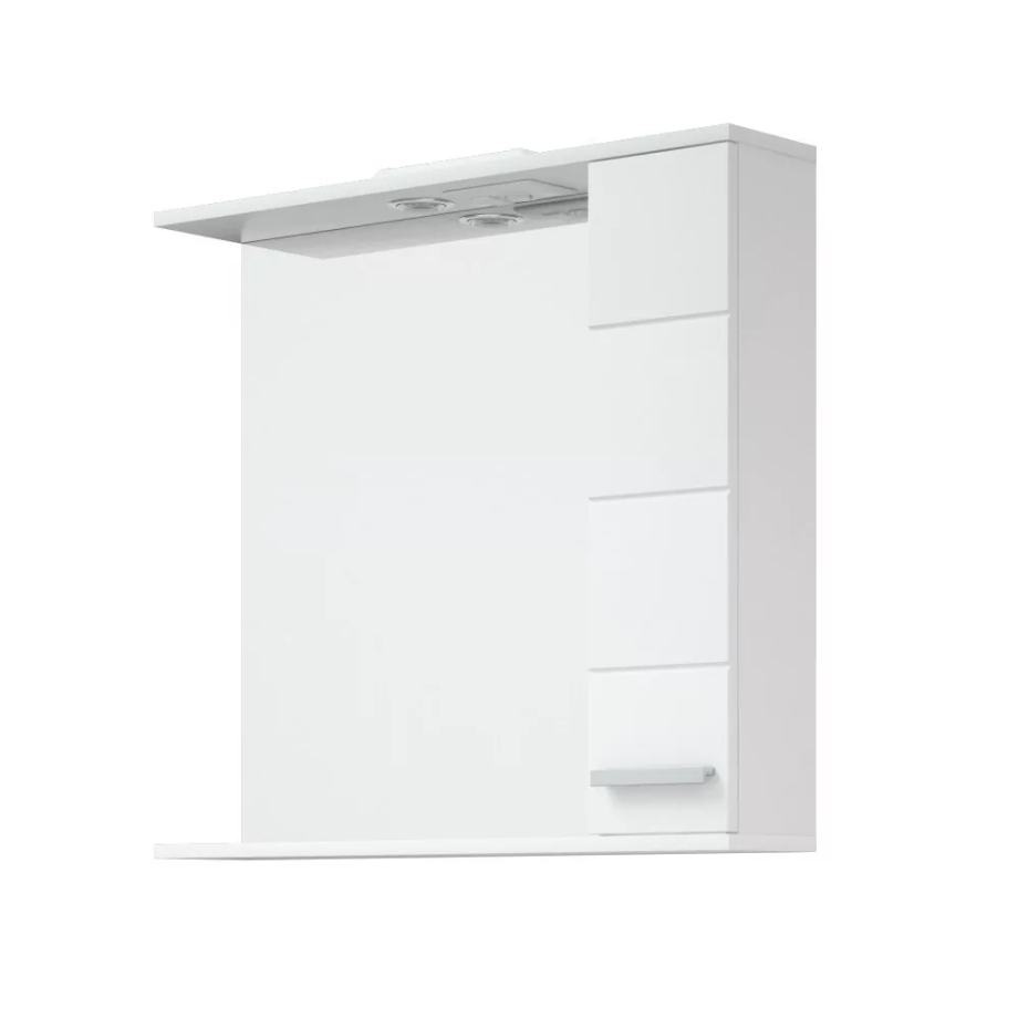 Зеркало-шкаф Corozo Денвер 80/С L свет, белый