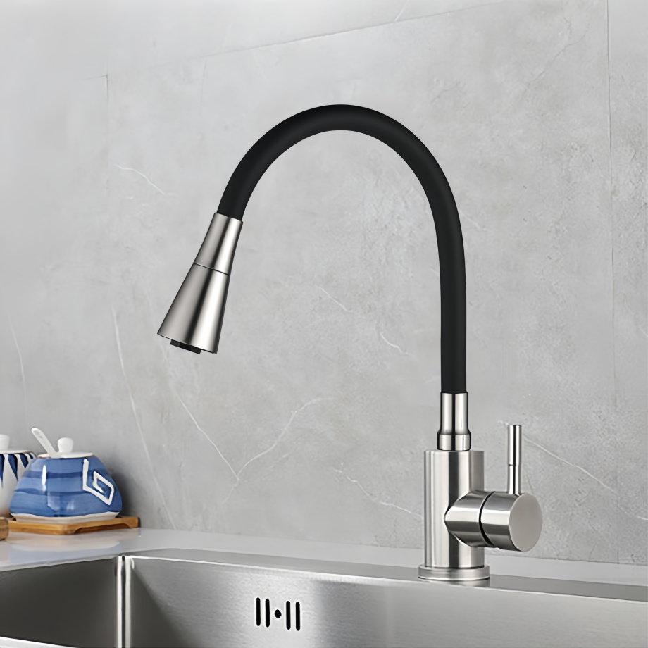 Cмеситель для кухни BochMann MIA BN с гибким изливом, матовый никель