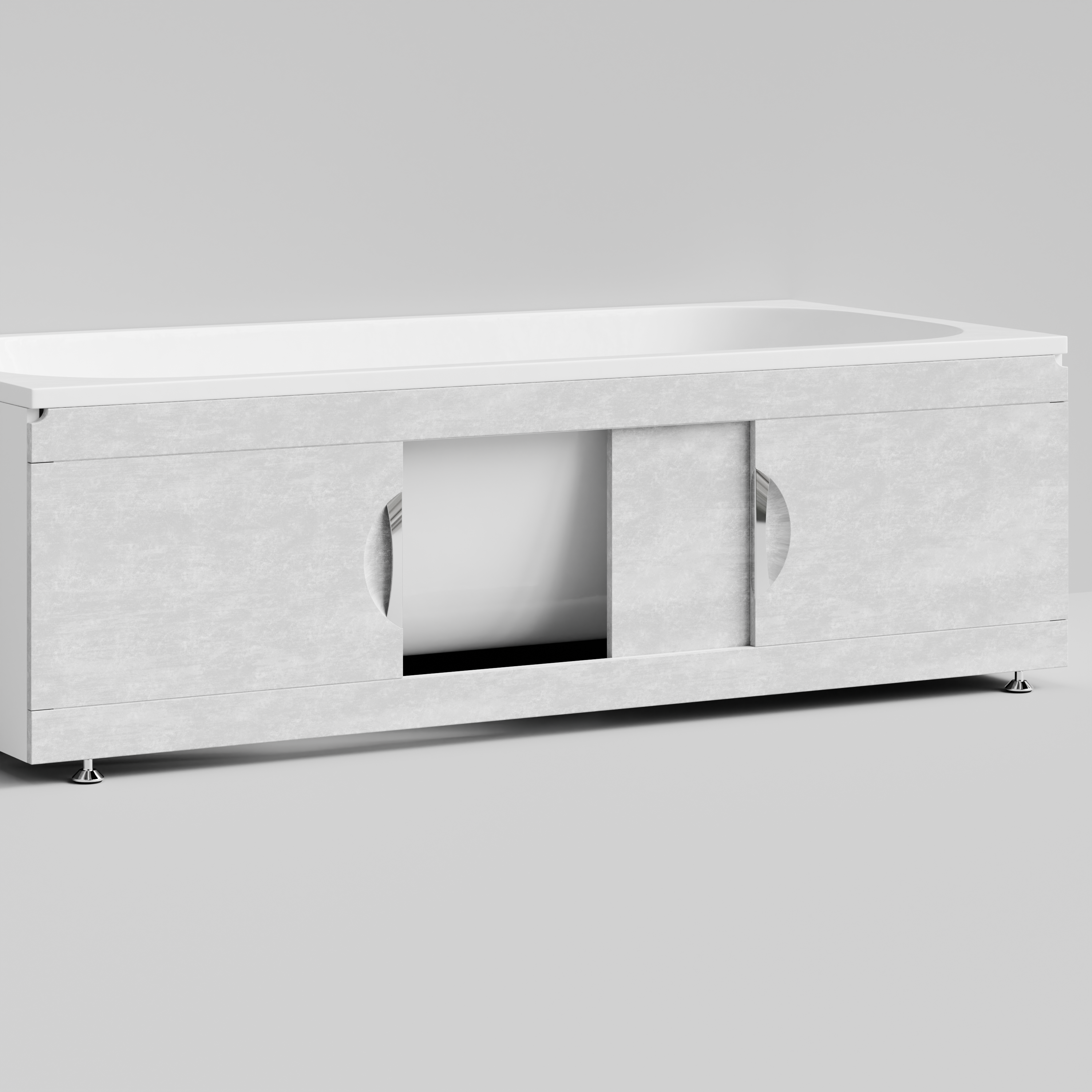 Экран под ванну Vod-ok Топ 180 раздвижной Белый камен