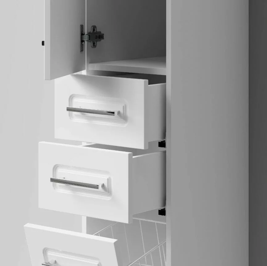 Пенал Vod-ok Арабеска 30 L/R, напольный, с корзиной, белый + 13 цветов от магазина Vanna-Vanna.ru!