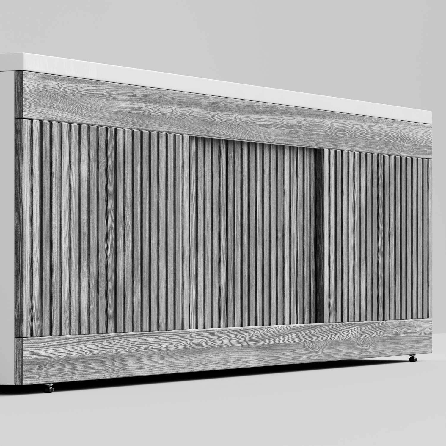 Экран под ванну Vod-ok Тач 170 раздвижной Лиственница структурная контрастно-серая