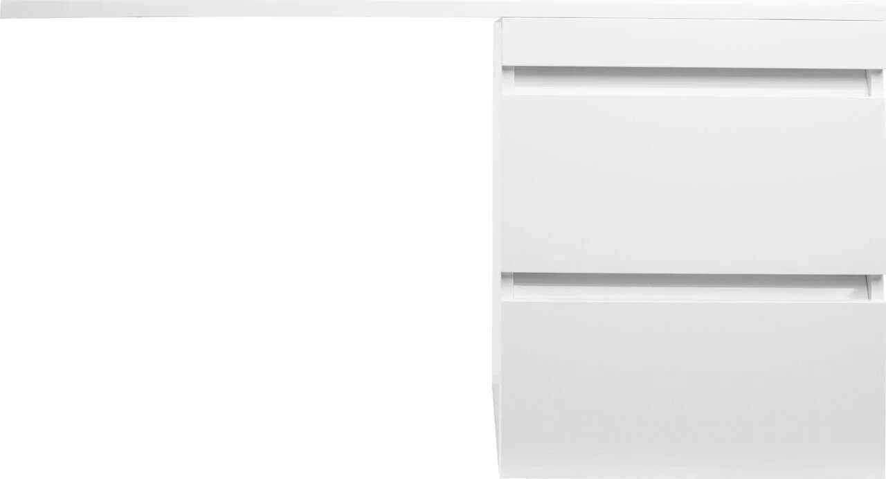 Тумба подвесная Style Line Даллас 110 Люкс Plus Эмаль с раковиной Даллас 110 под стиральную машину, правая, белая