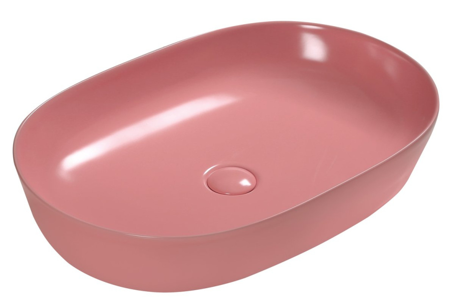 Раковина SantiLine SL-1017P накладная, персиковый матовый