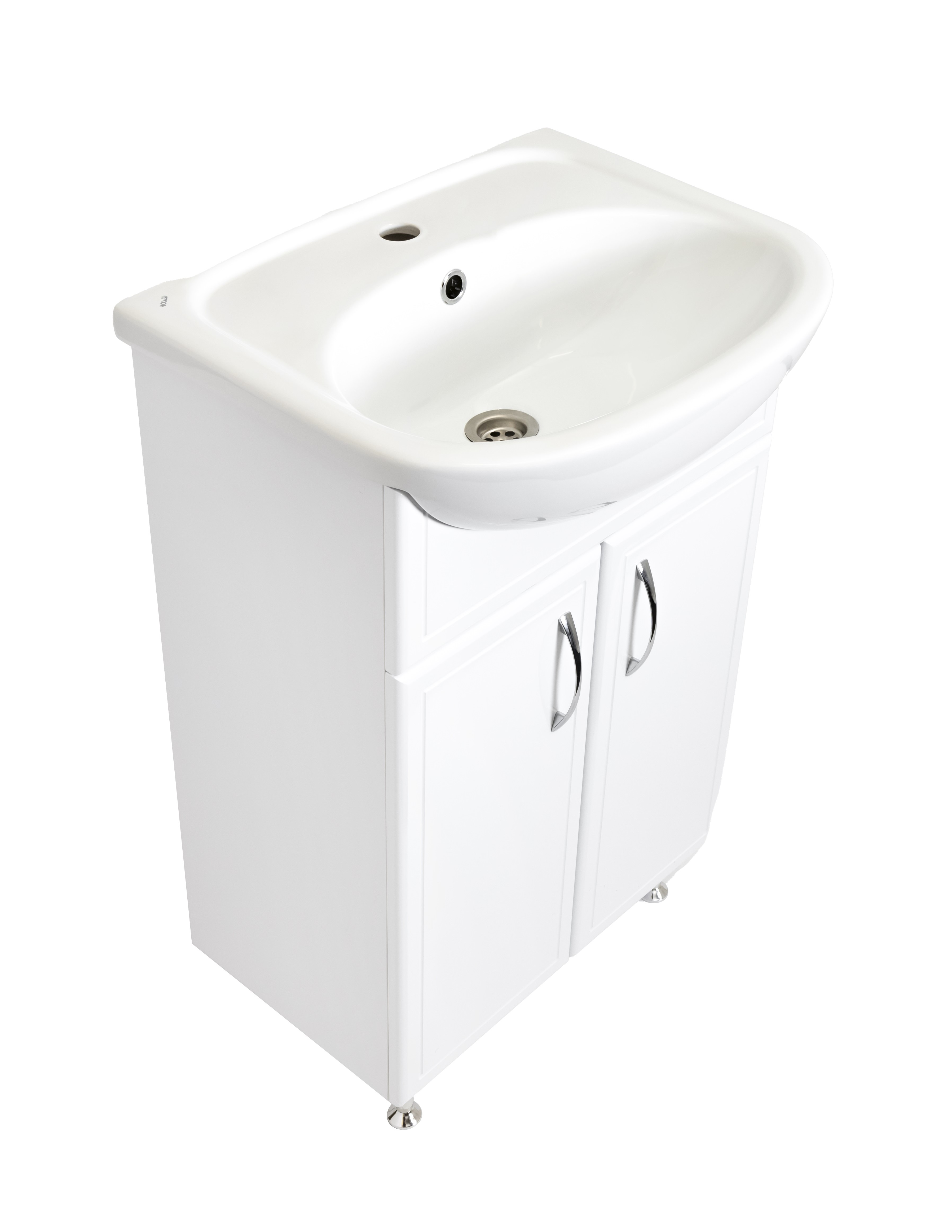 Тумба Stella Polar Концепт 55 с раковиной Уют 55 напольная, белая