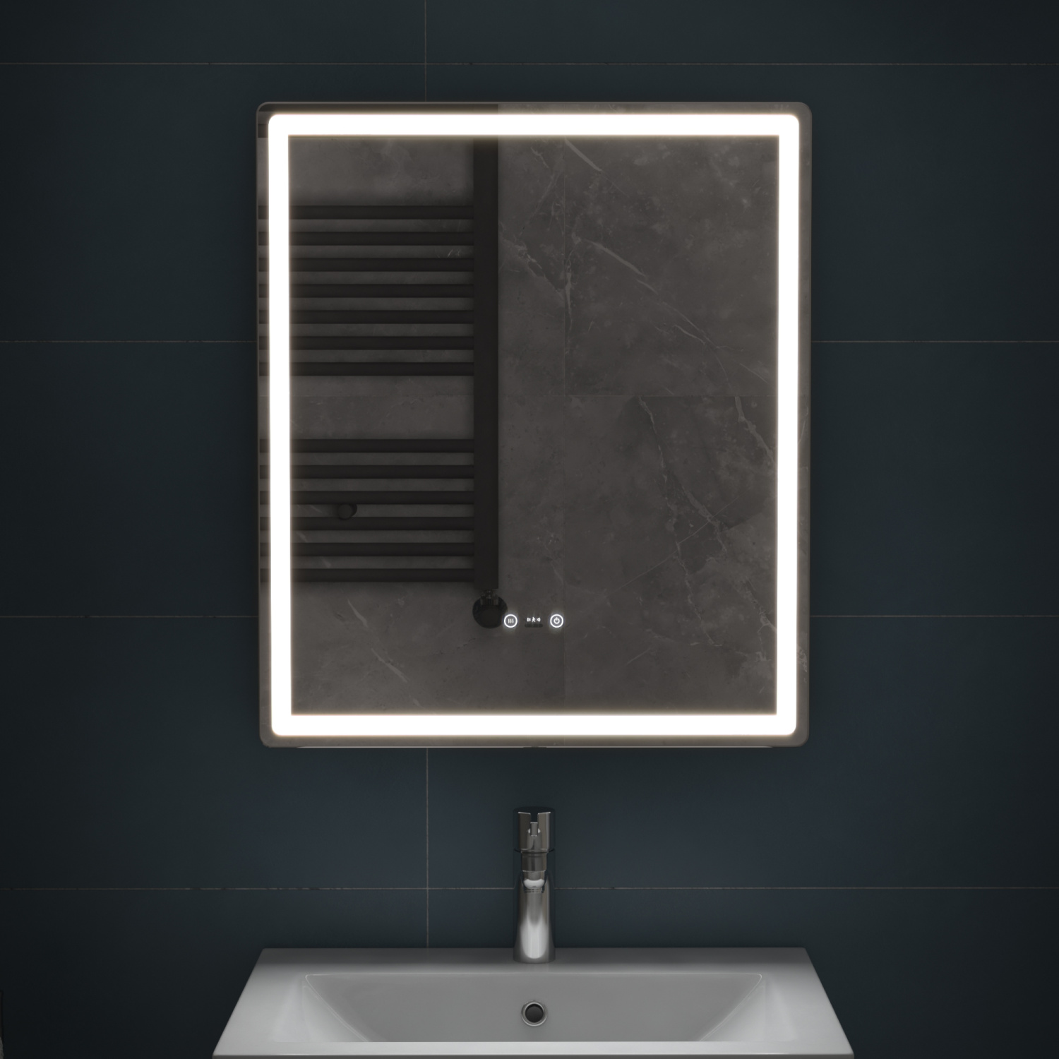 Зеркало Vigo Geometry Step 60 свет, сенсор, антизапотевание