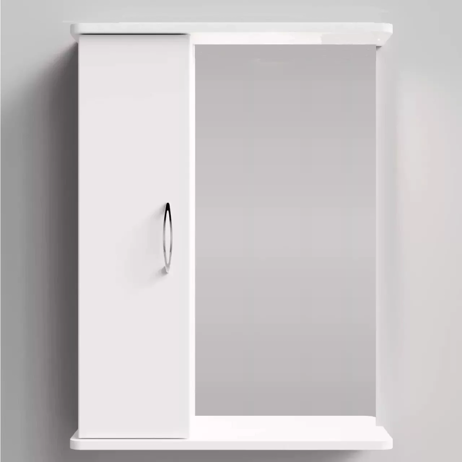 Зеркало со шкафчиком Vod-ok Тунис 55 L белый