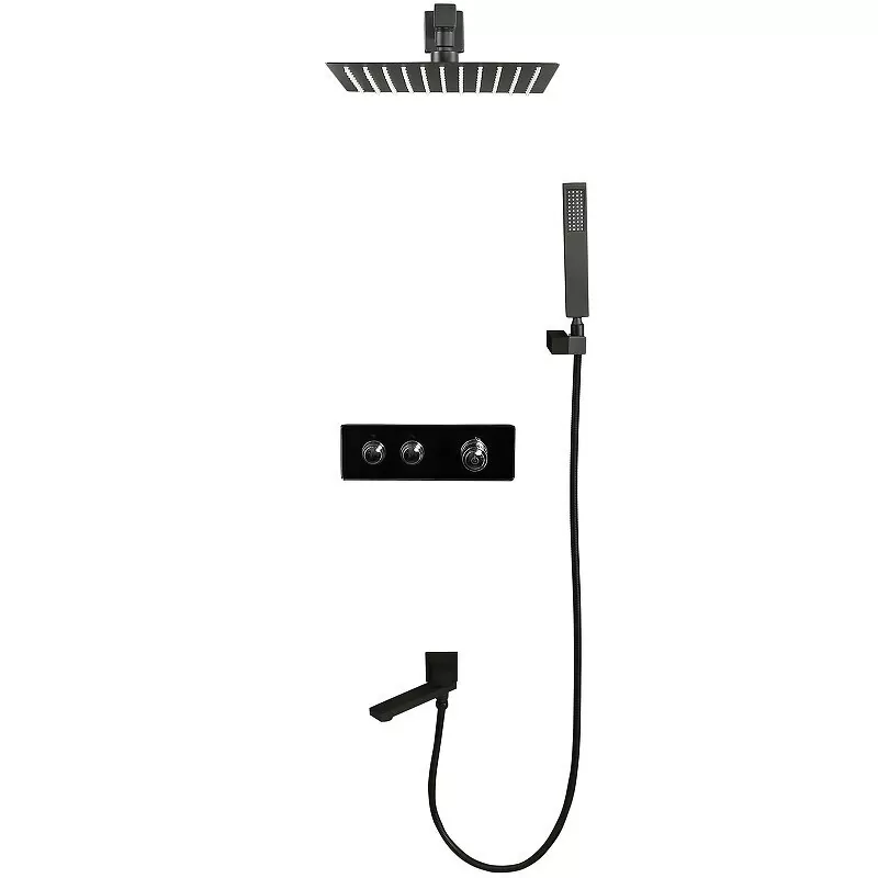 Душевой комплект ALMAes Stora TVZ-0899 черный матовый