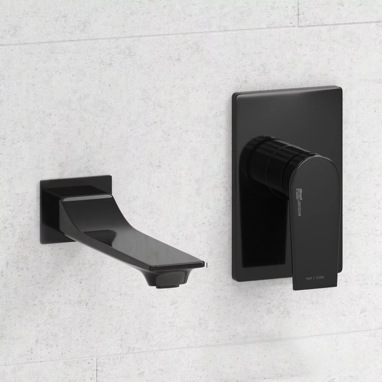 Смеситель для раковины WasserKraft Glan A66553 черный глянец