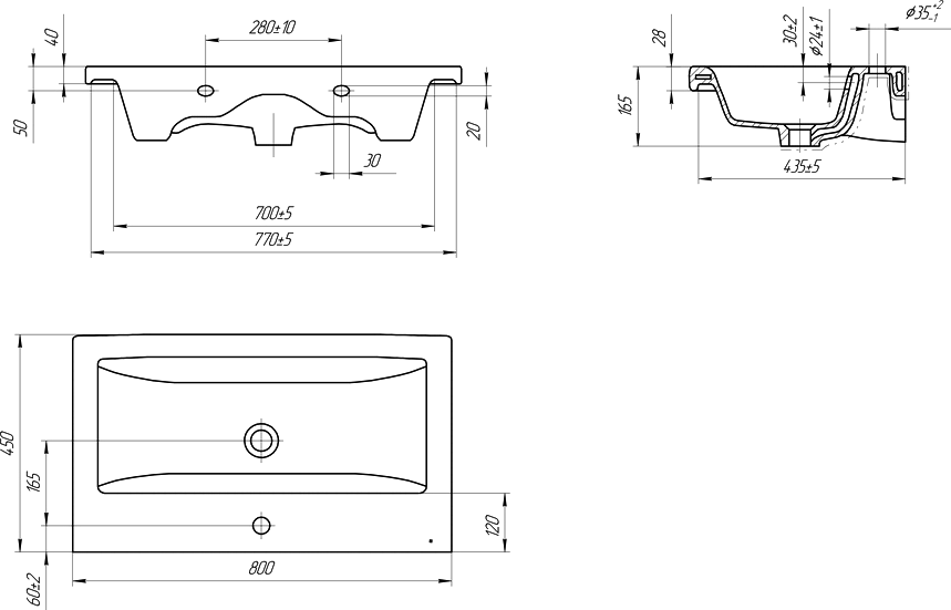 Тумба подвесная Vigo Geometry 80 с раковиной Neo 80, бетон