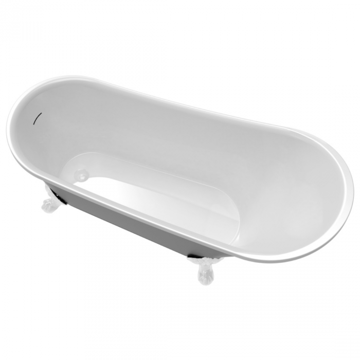 Ванна акриловая Delice Vintage 162х69 DLR440105Gr серый матовый