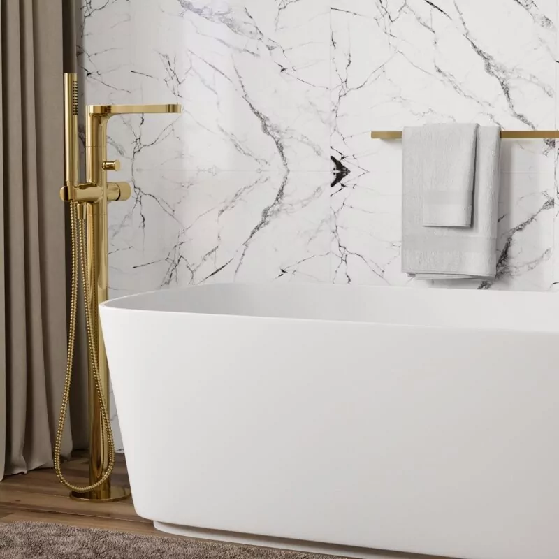 Смеситель для ванны WasserKraft Ems 7621 глянцевое золото