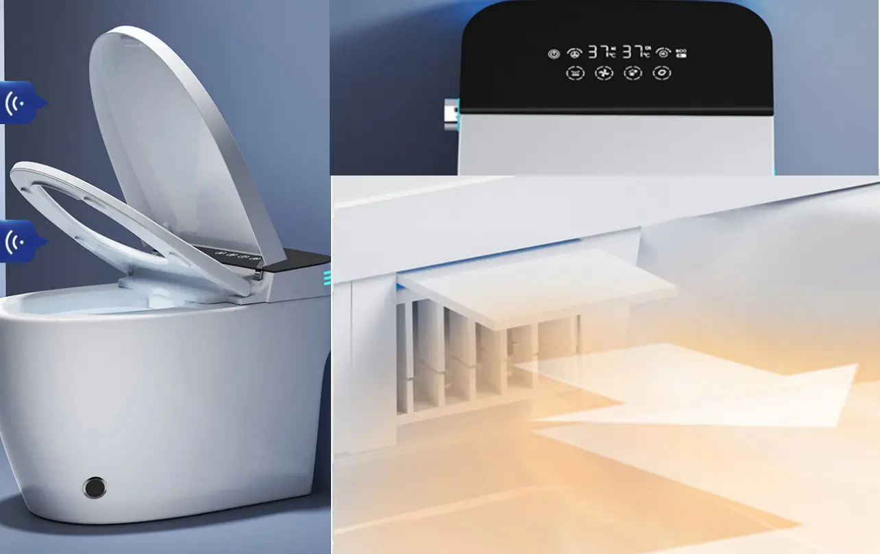 Унитаз Ceruttispa EZIO Smart CT11168 с дистанционным управлением (680x400x470), напольный, белый