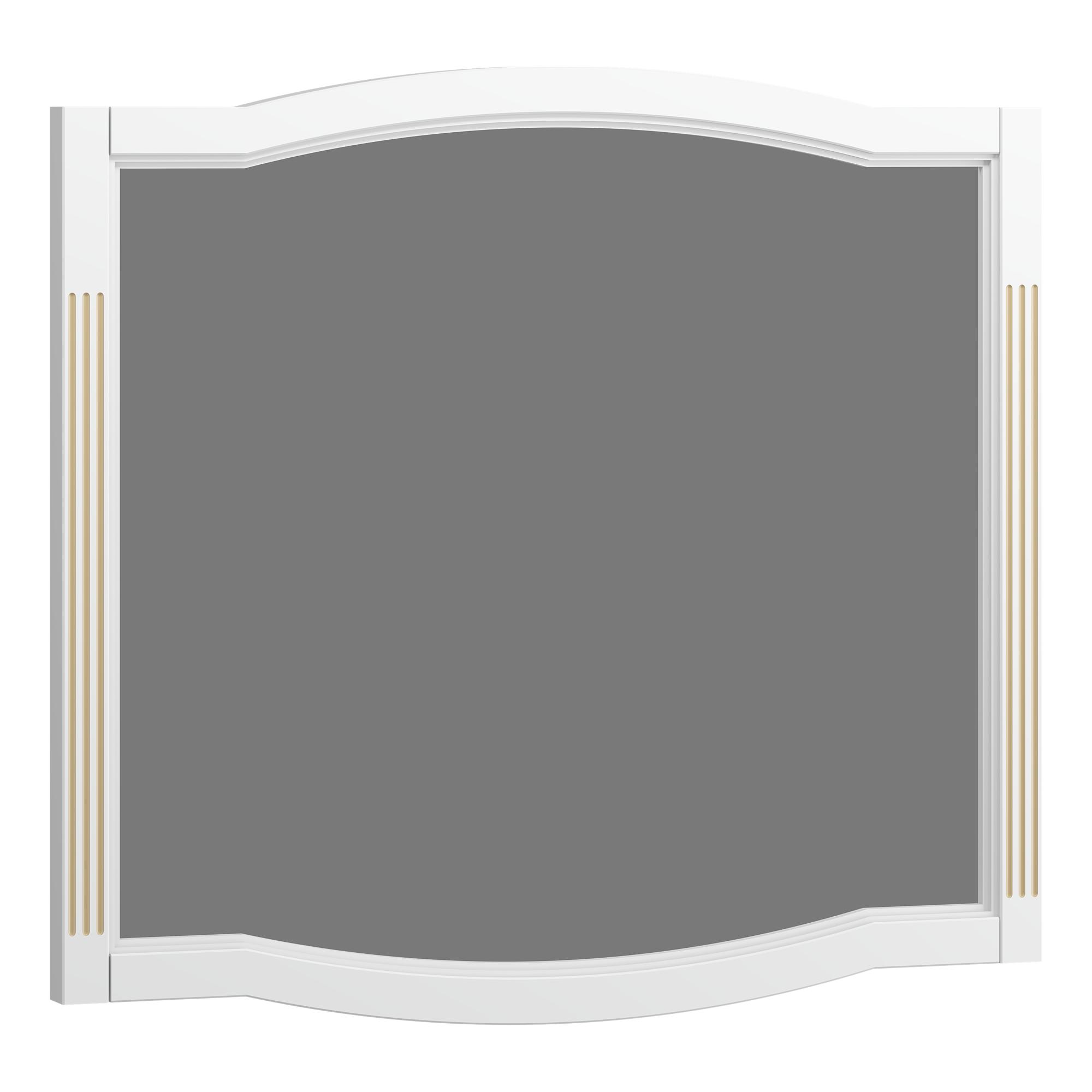 Зеркало Opadiris Лаура 100 белый матовый с бежевой патиной