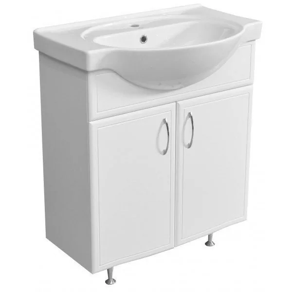 Тумба с раковиной Stella Polar Концепт 70 напольная, белая