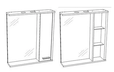 Зеркало-шкаф Corozo Лорена 75/С R свет, лайн