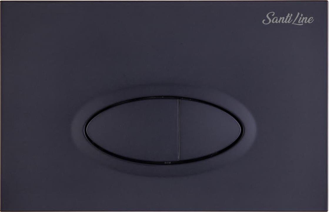 Инсталляция 2в1 с кнопкой овал SantiLine SL-03 SL-01 цвет черный