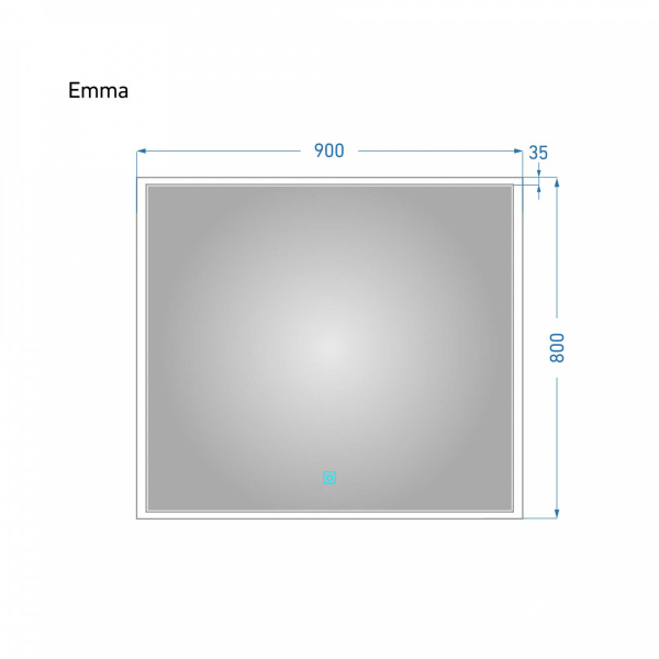 Зеркало Alavann Emma 90 свет, антизапотевание, сенсор