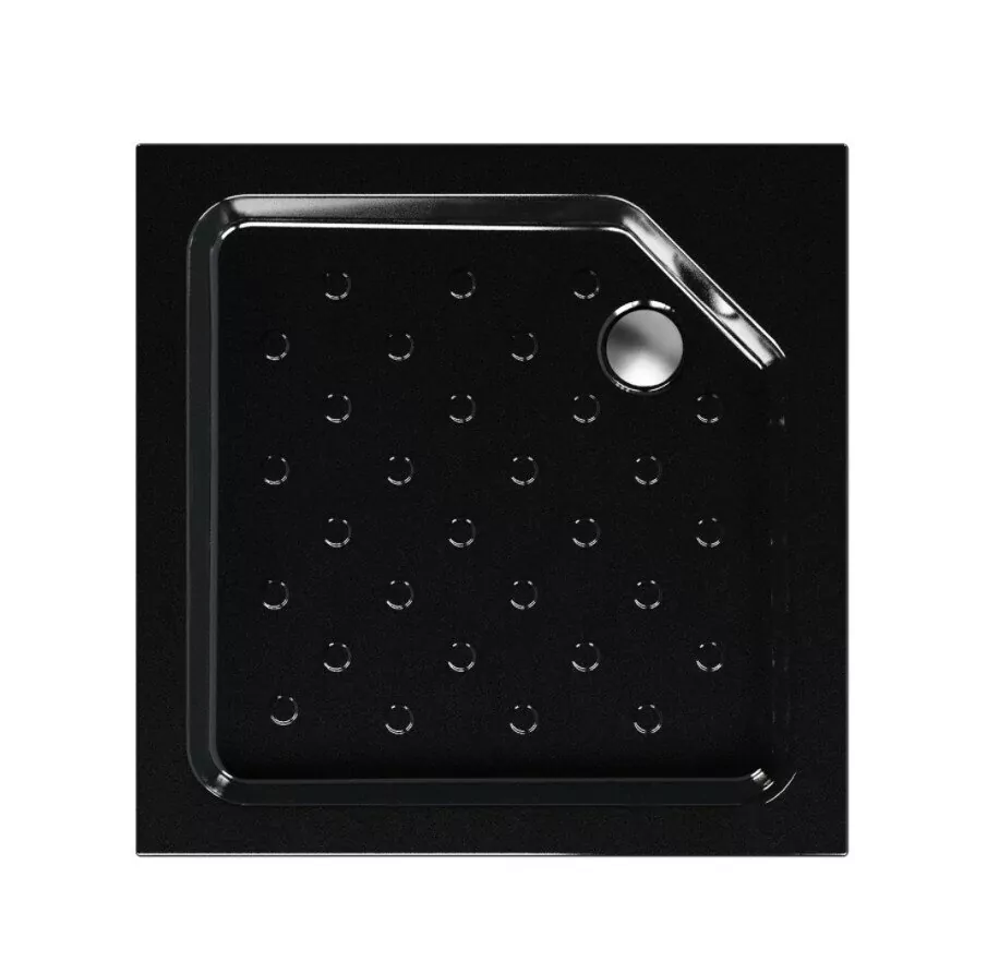 Поддон для душа Метакам Universal Black N 80х80 квадратный, акриловый, черный