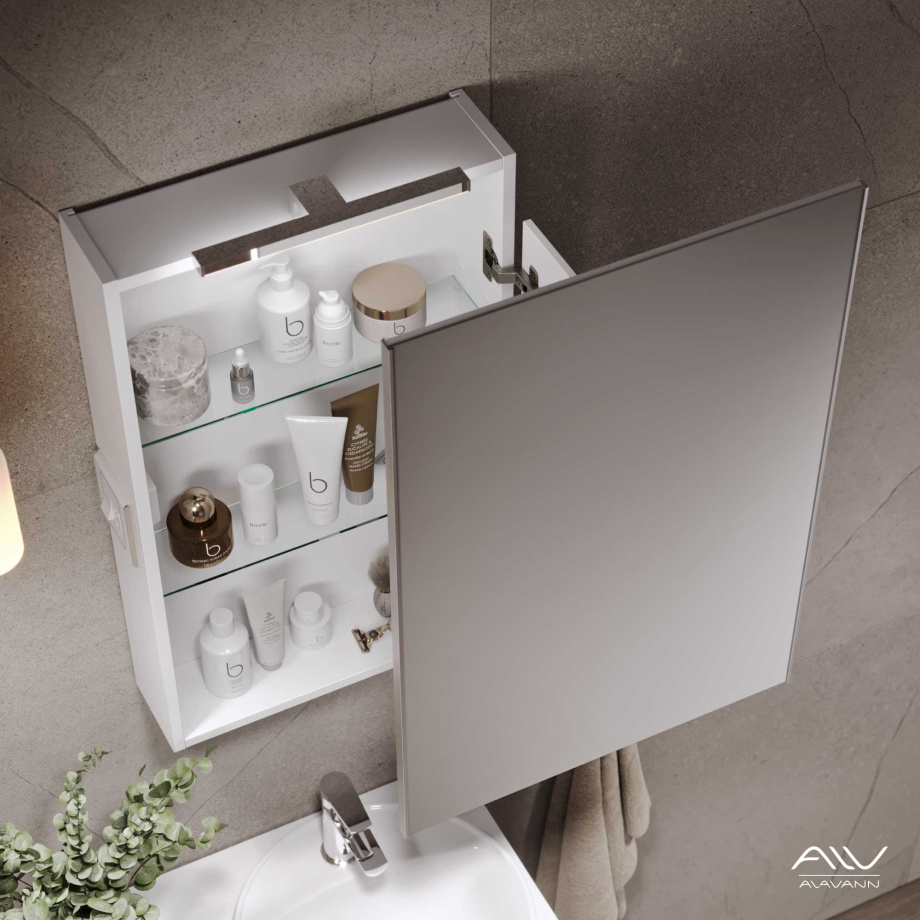 Зеркало-шкаф Alavann Cosmetic 55 с приближением, перевертыш