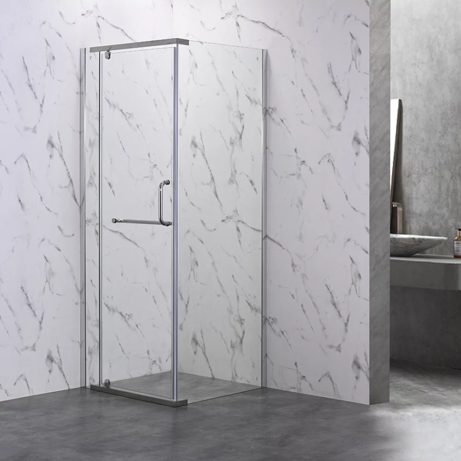 Душевой угол Veconi Rovigo RV-18, 800x800x2000, хром, стекло прозрачное