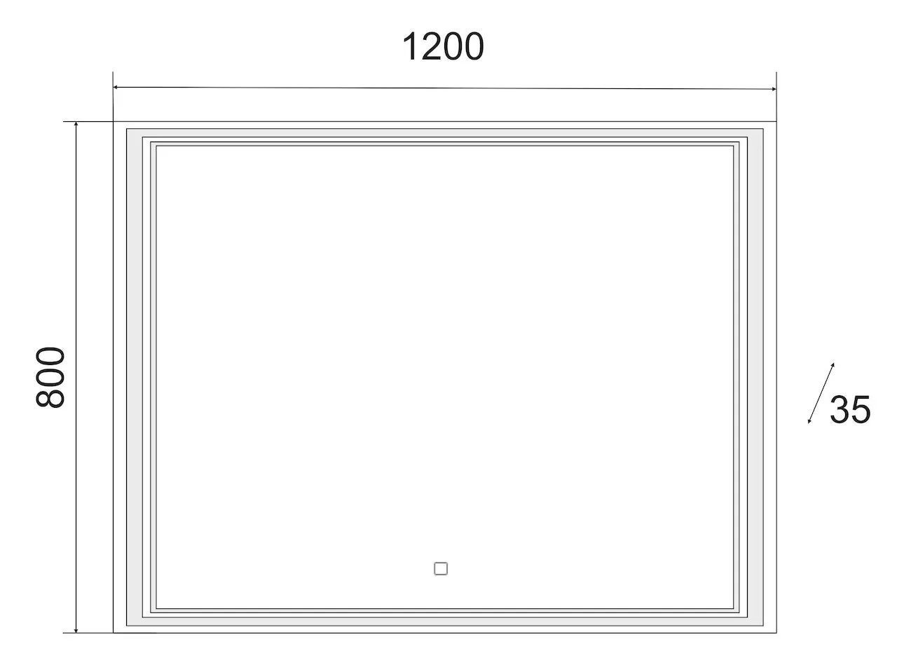 Зеркало Emmy Моника 120 свет, сенсор