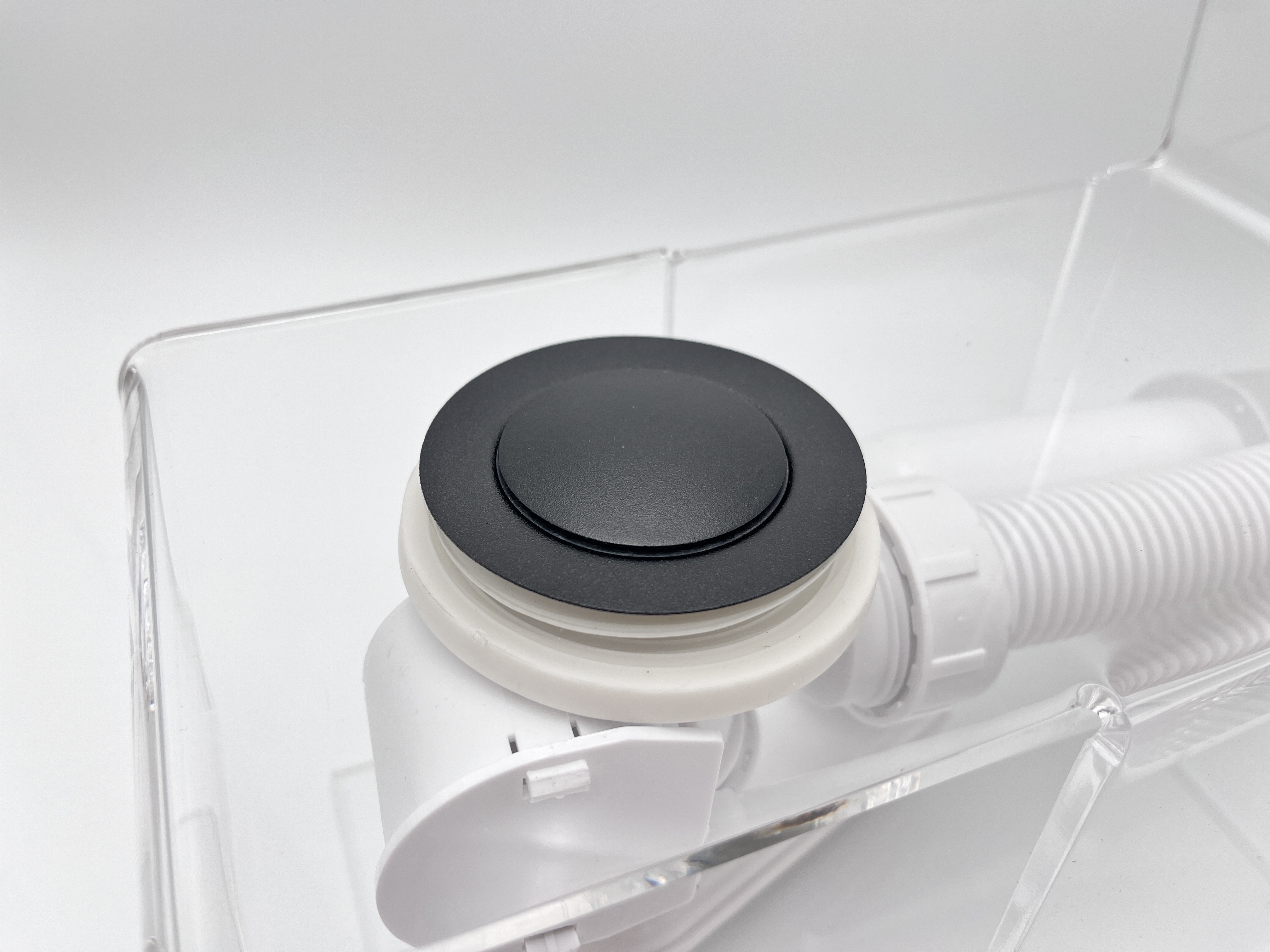 Слив перелив п/автомат Vega V55К 120см BLACK матовый