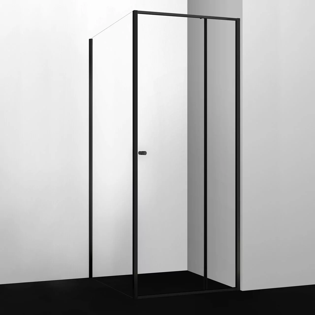 Душевой уголок WasserKraft Dill 61S19 100х100 квадратный, без поддона, прозрачное стекло, черный