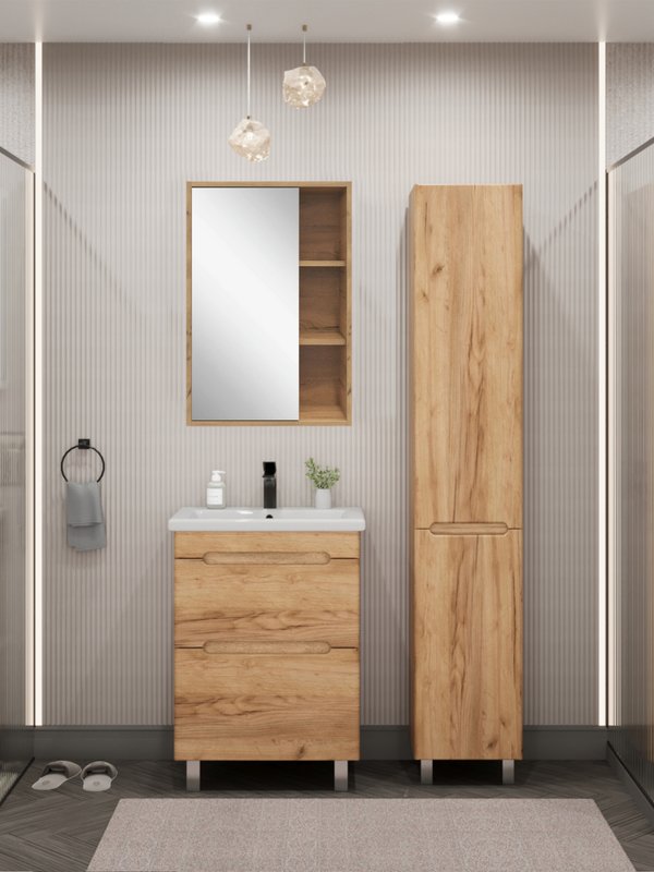 Пенал напольный/подвесной SanStar Diva/Толедо/Модена, Gold Craft