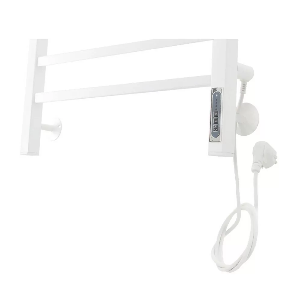 Полотенцесушитель электрический Domoterm Квадро П8 500x800 EK R правый, белый матовый