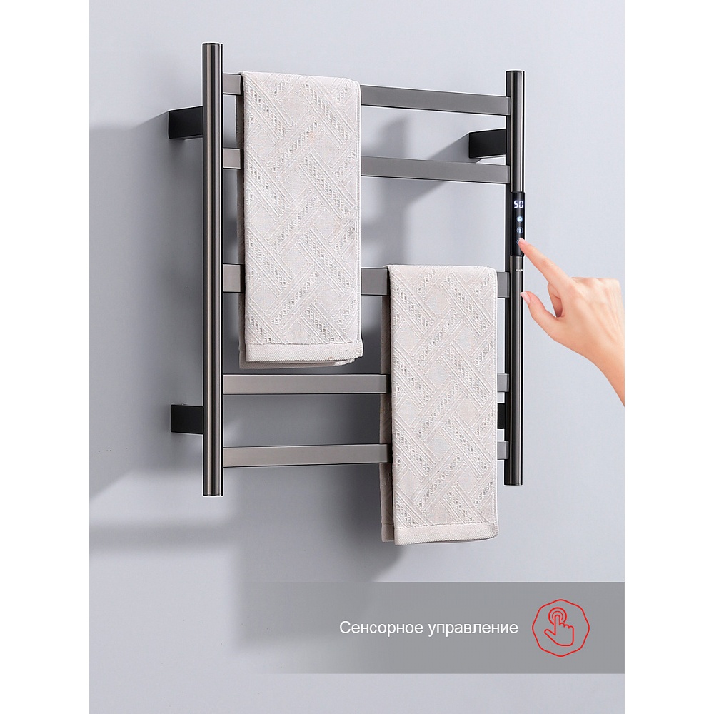 Полотенцесушитель электрический RAGLO R350.01.09 сенсорный с терморегулятором, графит