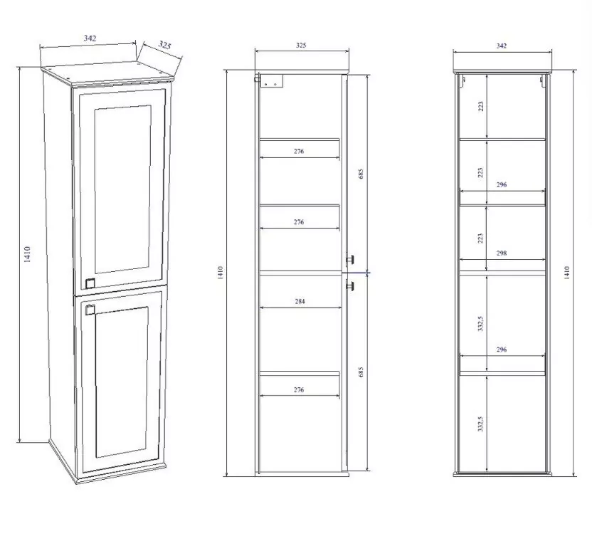 Пенал Sanflor Модена 34 R подвесной, белый матовый от магазина Vanna-Vanna.ru!