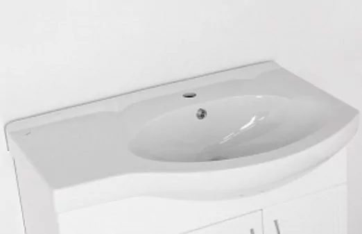 Тумба напольная Style Line Эко Стандарт №25 L 82 с раковиной Коралл 82, белая